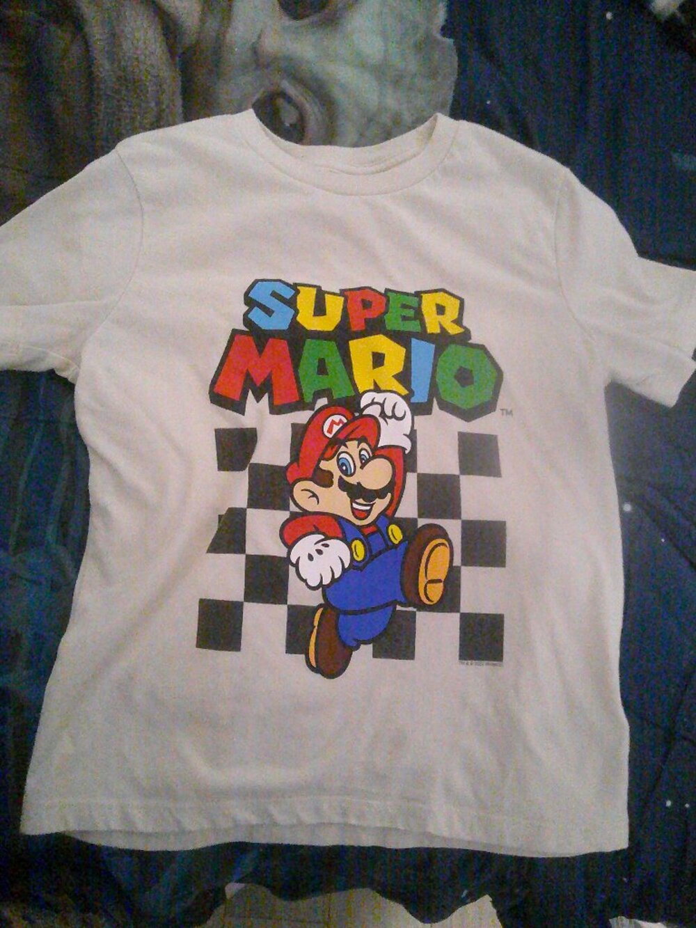Kids Medium Super Mario T Shirt-Good Condition